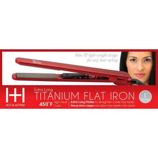 Hot & Hotter Extra Long Titanium Flat Iron 1 Inch Fashion