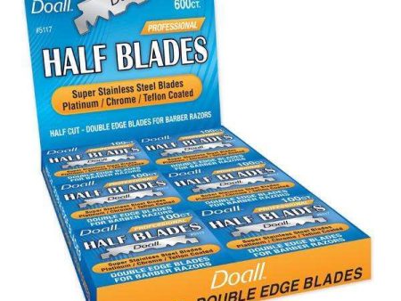 Almine Half Cut Double Edge Blade Display 6Ct Hot on Sale