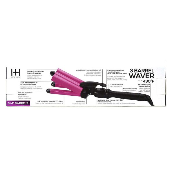 Hot & Hotter 3 Barrel Waver Curling Iron 3 4 Inch For Cheap