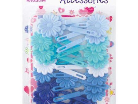 Joy Hair Barrettes 10Ct Asst Blue Sale