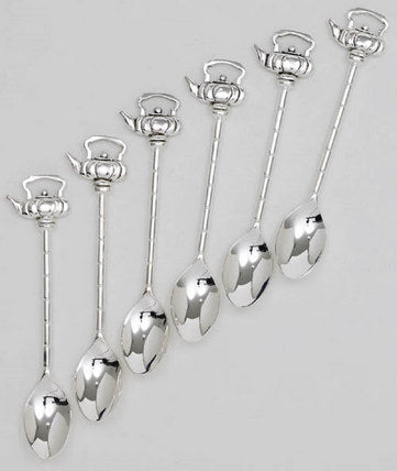 Nickel Plated Teaspoon or Jam Spoon (Set of 6) 4.5 inches long For Sale