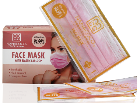 Pink Face Masks Individually Wrapped 50ct Soft Pink Sale