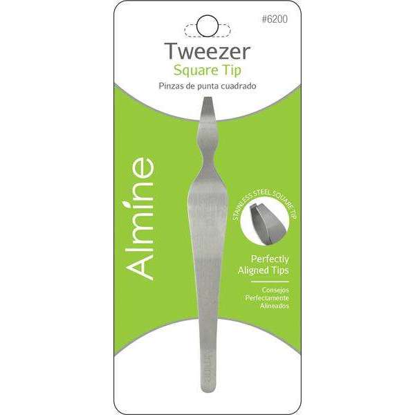 Almine Stainless Steel Square Tip Tweezers Discount