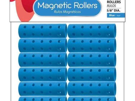 Annie Magnetic Rollers 5 8In 12Ct Blue Online now