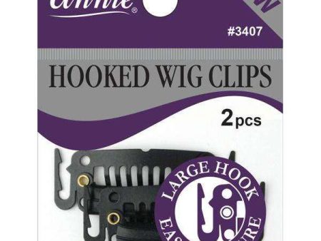 Annie Wig Clips Long Hooked 2Ct Discount