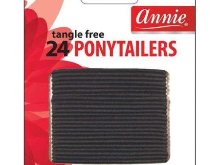 Annie No Tangle Ponytailers 5In 24ct Black Thin For Sale