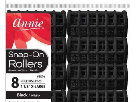 Annie Snap-On Rollers Size XL 8Ct Black Hot on Sale