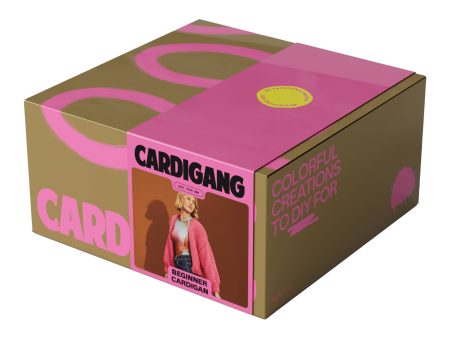 Cardigang Jane Acrylic Cardigan Knit Kit in Guava (2 Sizes) Cheap