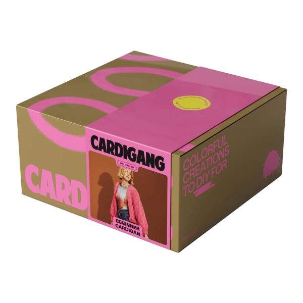 Cardigang Jane Acrylic Cardigan Knit Kit in Guava (2 Sizes) Cheap