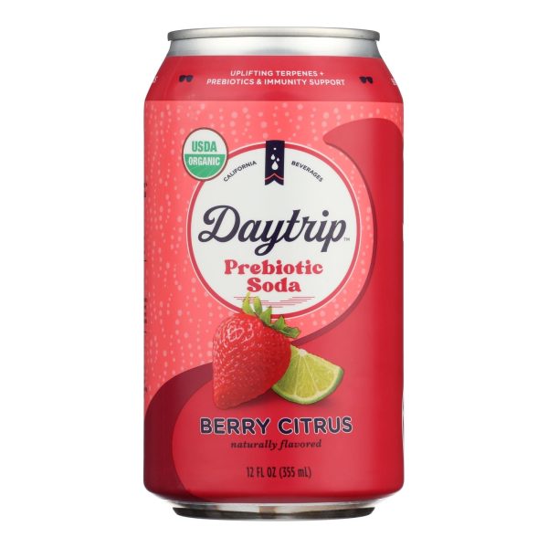 Daytrip Beverages - Soda Organic Prebiotic Berry Citrus - Case Of 12-12 Fluid Ounces Online now