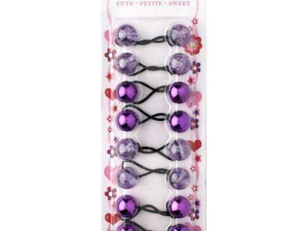 Joy Twin Beads Ponytailers 8Ct Assorted Purple Online Hot Sale