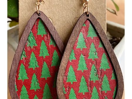 Christmas Tree Teardrop Earrings Online Sale