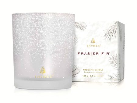 Thymes Frasier Fir Scented Flocked Medium Poured Candle on Sale