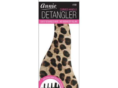 Annie Curved Handled Grip Detangler Brush Leopard Hot on Sale