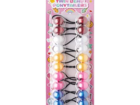 Joy Twin Beads Ponytailers 10Ct Clear Red, White, Pink, Blue Online