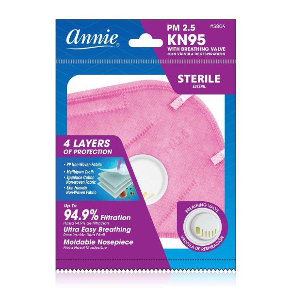 Annie 3D KN95 Mask with Breathing Valve, Asst Color For Sale