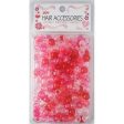 Joy Large Hair Beads 240Ct Pink & Clear Online