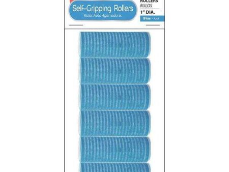 Annie Self-Gripping Rollers 1In 6Ct Blue Hot on Sale