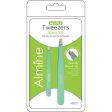 Almine Slant Tip Tweezers with Rubber Coating 2pc Sale