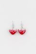 Crystal Pave Ombre Heart Dangling Silver Earring Online Hot Sale