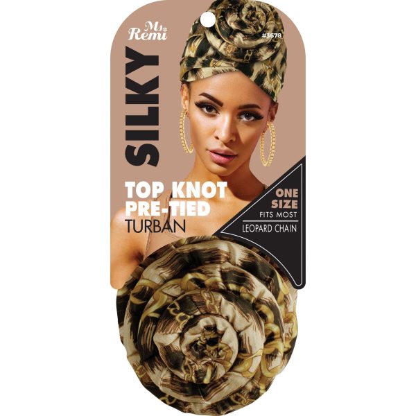 Ms. Remi Silky Top Knot Pre-Tied Turban Head Wrap on Sale