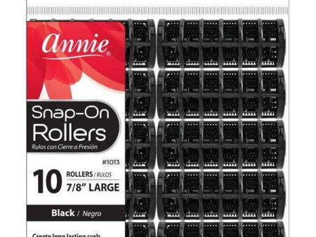 Annie Snap-On Rollers Size L 10Ct Black Online