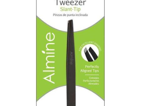 Almine Tweezers Slant Tip Black on Sale