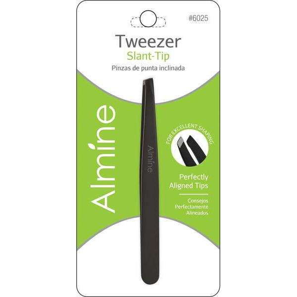 Almine Tweezers Slant Tip Black on Sale