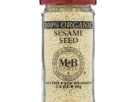 Morton And Bassett 100% Organic Seasoning - Sesame Seed - 2.4 Oz - Case Of 3 For Sale