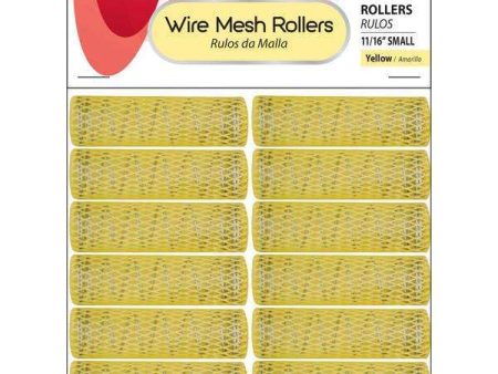 Annie Wire Mesh Rollers S 12Ct Yellow Sale