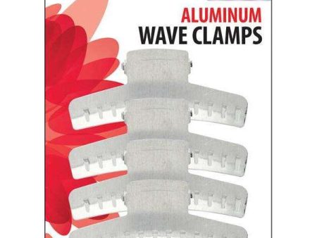 Annie Aluminum Wave Clamps 3 Inch 4Ct Hot on Sale