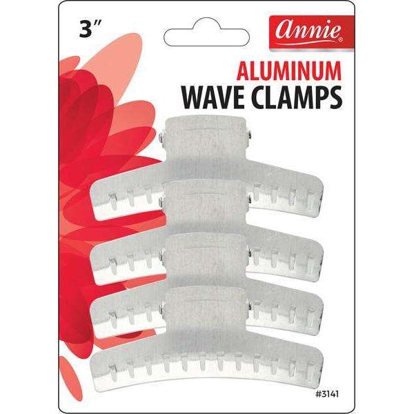 Annie Aluminum Wave Clamps 3 Inch 4Ct Hot on Sale