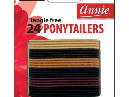 Annie No Tangle Ponytailers 5In 24ct Asst Color Thin Fashion