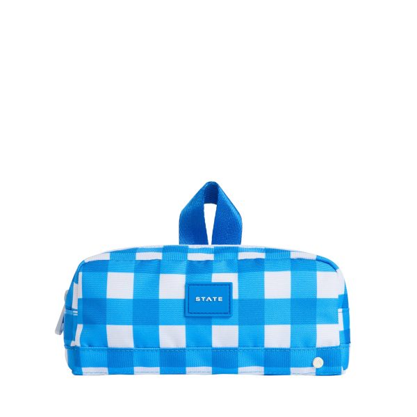 STATE Bags Clinton Pencil Case in Gingham Online Hot Sale