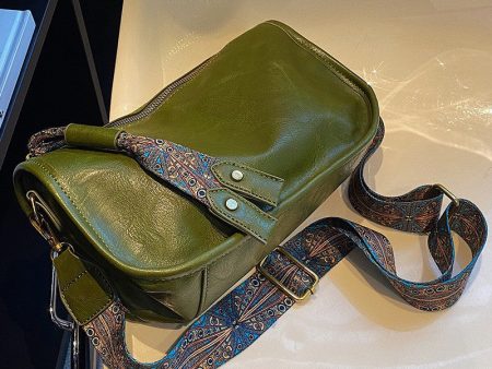 Vegan Crossbody Bag-Olive For Sale