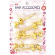 Joy Ribbon Barrette II 12ct Assorted Gold Supply