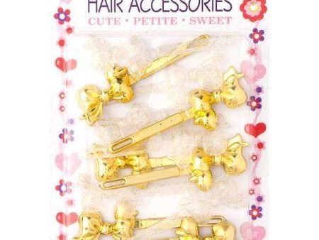 Joy Ribbon Barrette II 12ct Assorted Gold Supply