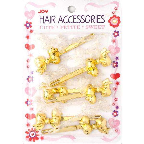 Joy Ribbon Barrette II 12ct Assorted Gold Supply