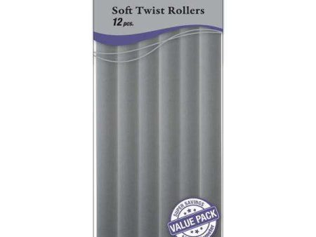 Annie Soft Twist Rollers 11 16  XL Gray Value Pack (12pcs) Hot on Sale