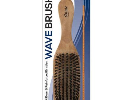 Annie Hard Wood Wave Boar Bristle Brush With Comb 8.5In For Cheap