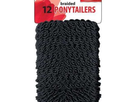 Annie Braided Ponytailers 12ct Black Online now