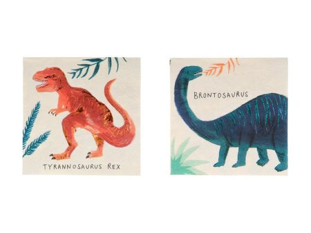 Meri Meri Dinosaur Kingdom Small Napkins (Set of 16) Cheap