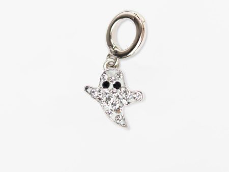 White Ghost Crystal Sterling Silver Charm Discount