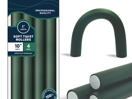 Annie Soft Twist Rollers 1  XL Dark Green (4pcs) Cheap