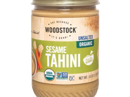 Woodstock Unsalted Organic Sesame Tahini - Case Of 12 - 16 Oz Online Hot Sale