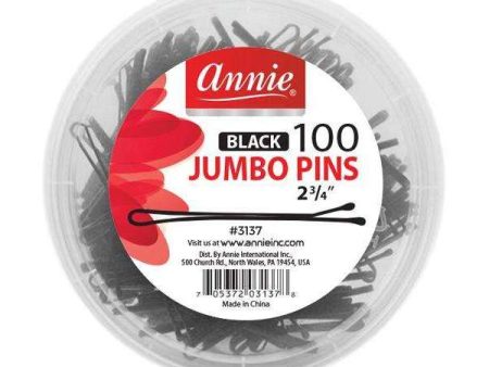 Annie Jumbo pins 2 3 4  100 Ct Black For Sale