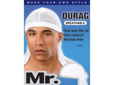 Mr. Durag Solid Durag White Hot on Sale