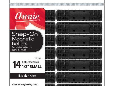 Annie Snap-On Magnetic Rollers Size S 14Ct Black Cheap