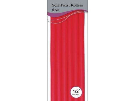 Annie Soft Twist Rollers 1 2  XL Red (6pcs) For Sale