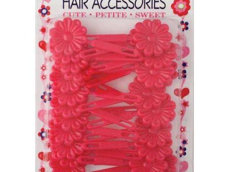 Joy Hair Barrettes Hot Pink Daisy 24ct Supply